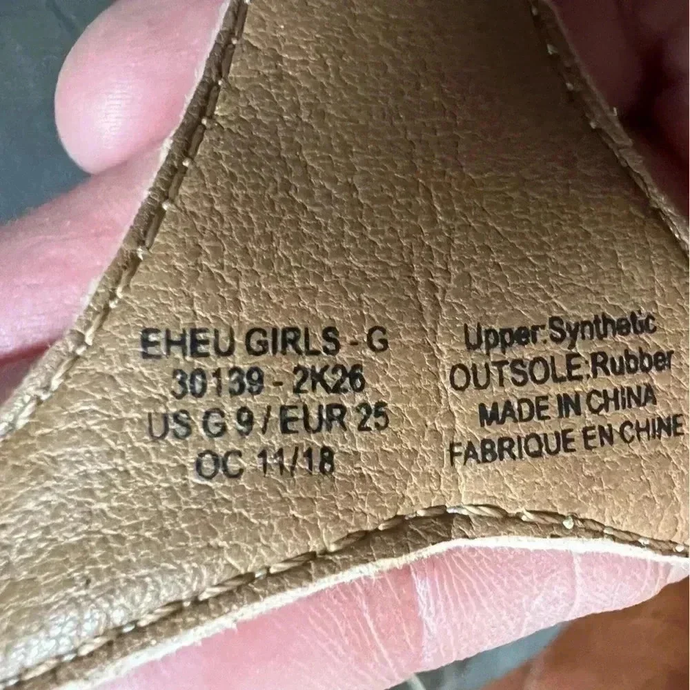 Olukai Eheu Girls sandals shoes flip flop with strap Sz G9